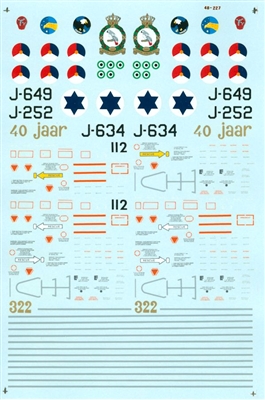 Microscale 48-0227 - F-16A (Israeli MiG Killer), F-16B (306 & 311 Sq. Dutch A.F.)