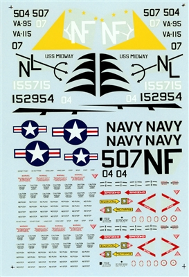 Microscale 48-0234 - A-6A VA-95 USS Coral Sea; A-6A VA-115 USS Midway