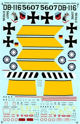 Microscale 48-0257 - Republic F/RF-84F Thunderstreak / Thunderflash)