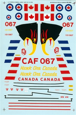 Microscale 48-0264 - F-101 Voodoo Canada Hawk 1 & EF-101 414 Sq.