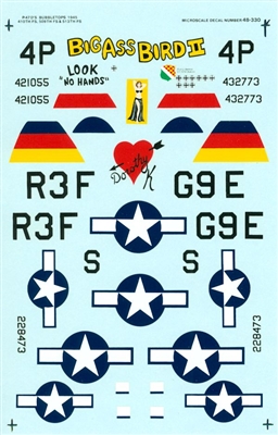 Microscale 48-0330 - P-47D's Bubbletops 1945