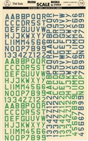 Microscale 72-0033 - Luftwaffe I.D. Letters & Numbers, Blue & Green, 8.5 mm