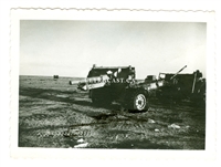 25 Pounder Gun and Limber, North Africa, Original WW2 Photo