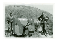 Captured British 2 Pounder Gun with Burst Barrel, France 1940, Original WW2 Photo