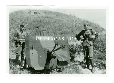 Captured British 2 Pounder Gun with Burst Barrel, France 1940, Original WW2 Photo