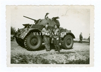 British Staghound Armoured Car, April 1945, Original WWII Photo