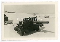 25 Pounder Gun on the Beach, Dunkirk, France 1940, Original WW2 Photo