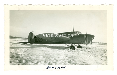 Avro Anson Forced Landing Near Bowsman, Manitoba, Original WW2 Photo