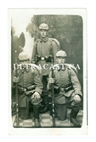 3 Young German Soldiers, Portrait Photo Card, Original WW1 Photo