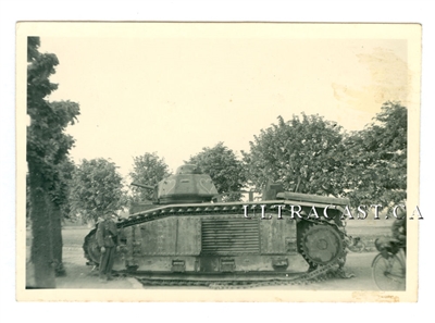 Captured French Char B Tank Named "Bourrasque" No. 257, France 1940, Original WW2 Photo