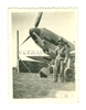 German Soldier Guarding a Messerschmitt Bf-109, Original WW2 Photo