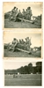 German 5 cm Anti-Tank Gun and Crew (3 photos), Original WW2 Photo