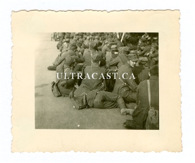 Group of Polish Prisoners of War, 1939, Original WW2 Photo