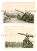 German 21 cm Artillery Gun in Firing Position, 2 photo set, Original WW2 Photos