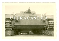 German Panzer IV Loaded on Train Car, Original WW2 Photo