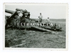 Crewman Preparing to Fire a 21 cm Artillery Gun with Lanyard pulled tight, Original WW2 Photo