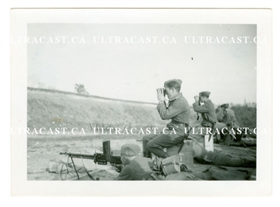 German Soldiers Firing a Captured French FM 24/29 Machine Guns, Original WW2 Photo