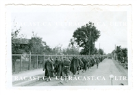 German Soldiers Escorting Column of Polish Prisoners of War, 1939, Original WW2 Photo