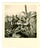 German Soldiers and Motorcycle with Sidecar mounted MG34, Original WW2 Photo