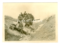 German Soldiers Sitting on Captured T-34 Tank, Russia 1941, Original WW2 Photo