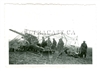 German 15 cm Gun and Crew Under Camo Net, Original WW2 Photo