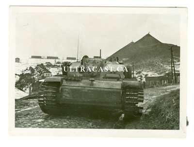 German StuG III Assault Gun with Ostketten, Original WW2 Photo