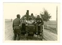 German Field Kitchen on Road in Russia, Original WW2 Photo