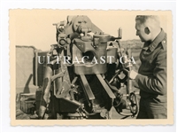 88 mm Gun and Crewman, Original WW2 Photo