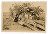 German 21 cm Artillery Gun in Firing Position, Original WW2 Photo
