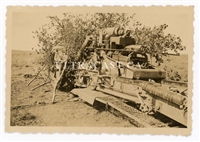 German 21 cm Artillery Gun in Firing Position, Original WW2 Photo