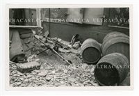 Captured French Position with 1914 Hotchkiss MG & Ammo Cans, France 1940, Original WW2 Photo