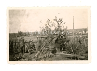 German 88 mm Gun and Crew, Looking for Targets, Original WW2 Photo