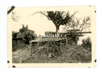 German 15 cm Gun named "Dunkirchen!" and Prime Mover, Original WW2 Photo