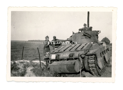 Captured British Matilda Tank T-6750 "Goat", France 1940, Original WW2 Photo