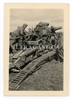 German Troops Loading a 21 cm Artillery Gun, Original WW2 Photo