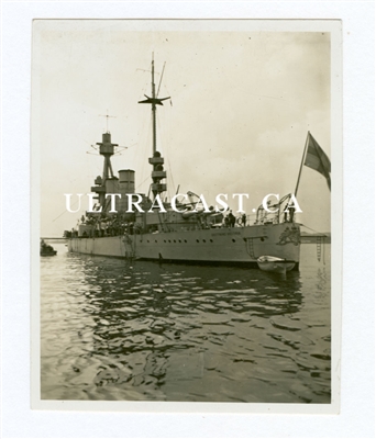 Swedish Battleship Drottning Victoria, Original WW2 Era Photo