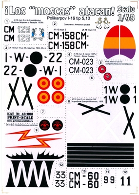 Print Scale 48-067 - Los "moscas" atacan! Polikarpov I-16 tip 5,10