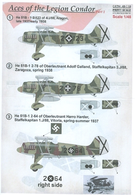 Print Scale 48-118 - Aces of the Legion Condor, Part 1