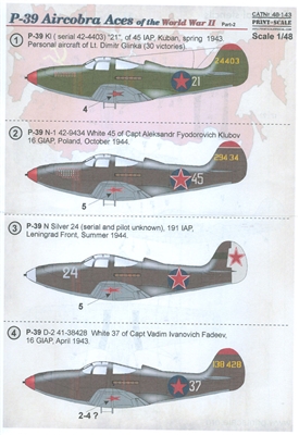 Print Scale 48-143 - P-39 Airacobra Aces of World War II, Part 2
