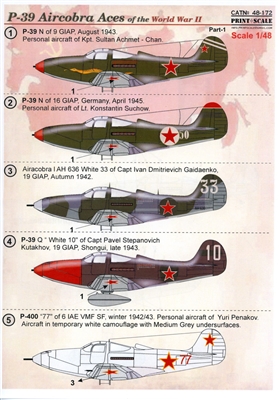 Print Scale 48-172 - P-39 Airacobra Aces of the World War II
