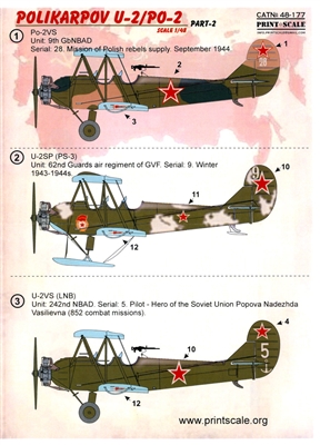 Print Scale 48-177 - Polikarpov U-2/PO-2, Part 2