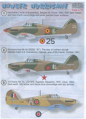 Print Scale 72-022 - Hawker Hurricane