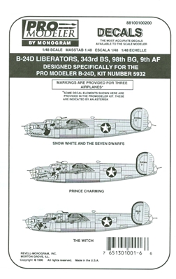 Pro Modeler - B-24D Liberators (343rd BS, 98th BG, 9th AF)