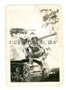 American Soldier Sitting on Sherman Tank, Original WWII Photo