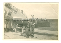 P-51 Mustang Undergoing Maintenance, WW2 era, Original Photo
