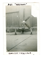 P-51 Mustang, Hamilton Field, California, WW2 era, Original Photo