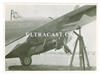 Damaged P-47 Sitting on Jack Stand, Original WWII Photo