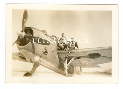 Grumman Avenger and Crew Sitting on Wing, Original WW2 Era Photo