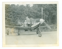 Pilot Entering a P-39 Airacobra, Original WWII Photo