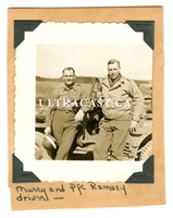 2 Named American Military Police with Jeep Named "Bethany", Germany 1945, Original WWII Photo